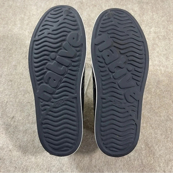 Native Jefferson Black White Slip On Comfort Water Shoes Unisex Mens 5 Womens 7 - Picture 5 of 13